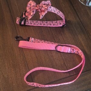Pink Bows Collar and Leash Set NEW.